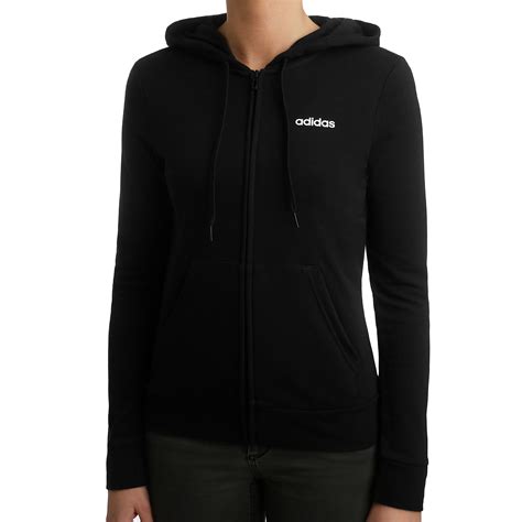 adidas damen sweatjacke schwarzweiss|Schwarze adidas Sweatjacke für Damen jetzt online kaufen.